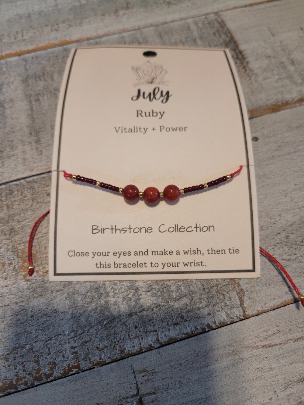 New Ruby birthstone bracelet
